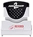 ACCUSTAMP2 035587 Pre-Inked Shutter Stamp, Red, Revised, 1 5/8 x 1/2
