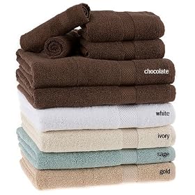 100% Pure Organic Cotton 6pc Towel Set, White by SmartBargains