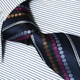 P5064 Designer Fashion Gift Necktie Blue Gold Black Ties Polka Dots Neck Tie for Men Woven Pure Silk Mens Neckwear Neck Tie Set