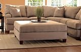 Canyon Ottoman (Microsuede Straw) (52W x 20H x 52D)
