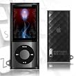 iPod Nano 5th generation 5G Diamond FleX skin case cover compatible for iPod Nano 5th Gen 8GB, 16GB newest model (Black) + Includes a 4-inch eBigvalue TM Determination Hand Strap "Case is Semi Transparent"