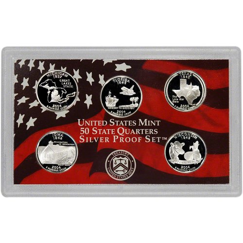 2004-S-US-Mint-Quarters-Silver-Proof-Set-OGP