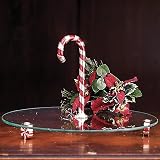 Candy Cane Glass Cheese/server