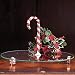 CANDY CANE CHEESE SERVER - CANDY CANE DESIGN GLASS CHEESE SERVER - cheese plate