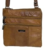 Lorenz Genuine Small Soft Leather Cross Body/Shoulder Bag - 1941, Brown