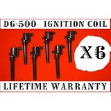 6 IGNITION COILS DG500 ESCAPE,FIVE HUNDRED,FREESTYLE,TA...