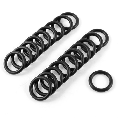 uxcell® 20 Pcs Black Rubber O Ring 20mm x 14mm x 3mm for RC E Plane Prop Saver