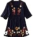 Efashionmx Womens Embroidered Peansant Blouse Dressy Tunic Tops