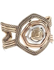 Barse "Metropolis" Tri-tone Cuff Bracelet