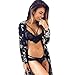 Underwear, PHOTNO Women Lace Floral Bralette Bralet Bra Bustier Crop Top Cami Unpadded Tank (L, Black)