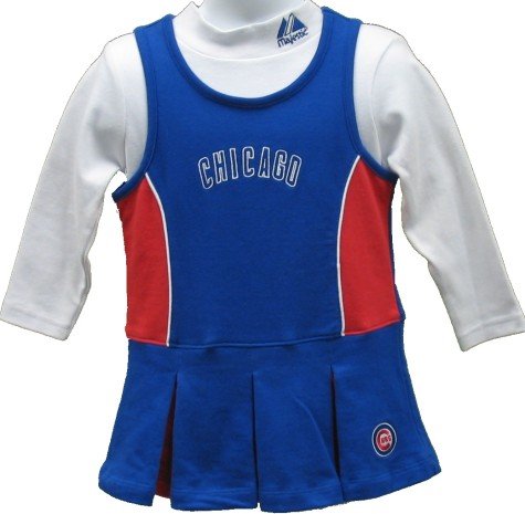 Infant Girls Chicago Cubs Turtleneck Cheer Dress - 24 M