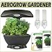 AeroGrow Ultimate Kitchen Gardener (SpaceSaver 6) in Black with AeroGarden Gourmet Herb/ Italian Herb Pods Grow Bulbs
