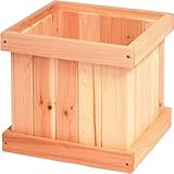 Square Cedar Wood Union Planter Size - 10L x 9W x 7H inches