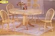Natural Finish Pedestal Table/Arrow Back Chair