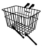 Wald Multi Fit Front Bicycle Basket, 14.5" x 9.5" x 9", # 198 GB Black