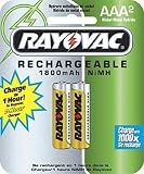 Rayovac Rechargeable NiMH Battery, AAA Size, 2 Pack