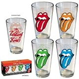 Rolling Stones Logo Pint Glasses 4-Pack
