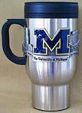 Michigan Wolverines NCAA Pewter Stainless Steel Travel Mug