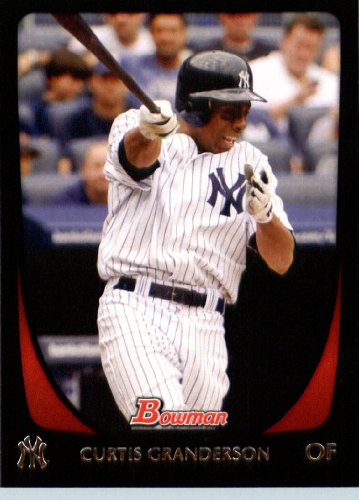 2011 Bowman Baseball Card # 22 Curtis Granderson - New York Yankees - MLB Trading Card in a Protective Display Case