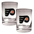 Philadelphia Flyers NHL 2pc Rocks Glass Set - Primary Logo by Great American Products