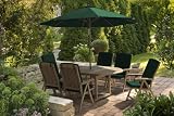 Teak Garden Dining Set 15 Piece Green