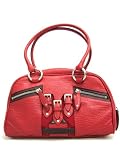 TOSCA BLU Italian Designer Red Leather Handbag Satchel