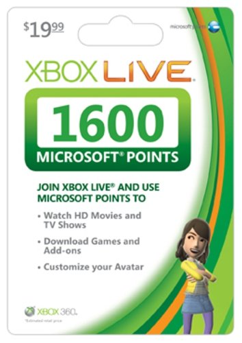 Xbox 360 Live 1600 Points Xbox 360 Live 1600 Points