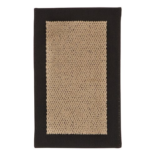 Border Tufted Rug - Tan/ Black (20x34)