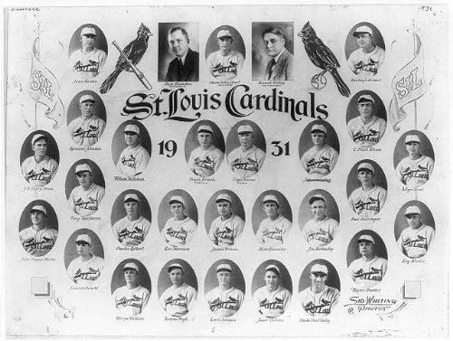 St. Louis Cardinals baseball team - composite,1931,photo by Sid Whiting