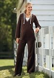 Top Stitch Velour Suit