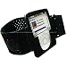 Premium Soft Nano 3 Video 4GB 8GB Sport Armband with Built-in Screen Protector - Black + iPod Car Charger - Black - Combo Pack