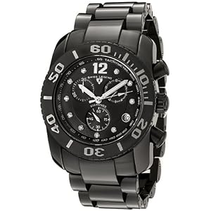 Swiss Legend Men’s 10127-BKBD Chronograph Diamond Black Ceramic Black Dial Watch