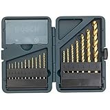 Bosch TI18 18-Piece Titanium Twist Drill Bit Assortment with Plastic Case