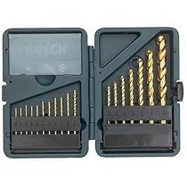 Bosch TI118 18-Piece Titanium Twist Drill Bit Assortment with Plastic Case