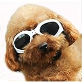 Pet Leso&reg; Dog Goggles Stylish Doggie Puppy Sunglasses Windproof Protection Doggles - White