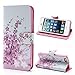 iPhone 6S Case, TabPow Classic Cherry Blossom Flip Wallet PU Leather Case [with Card Slots & Magnetic Flap Closure] Stand Case Cover for Apple iPhone 6 / iPhone 6s (4.7 inch)