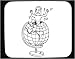 Mouse Pad with man, Earth, world, "black and white", spherical, out, breaking, globe, planet, orb, geography