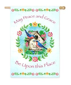 Peace and Grace Silk Reflections Garden Size Flag