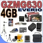 JVC Everio GZ-MG630 60GB Hard Drive HDD w/40x Optical Zoom Digital Camcorder (Red) BigVALUEInc Accessory Saver 4GB BP823 Battery/Rapid Charger Filter Kit Bundle