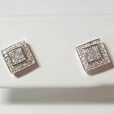 14K White Gold Diamond Earrings - 0.50 Ct.