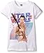 STAR WARS Big Girls' Rey with Weapon 7-16 Short Sleeve Graphic Tee, White, Large-12/14