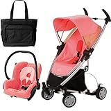 Quinny CV080BFXKT2 Zapp Xtra Travel system with diaper bag and car seat - Pink Blush