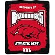 Arkansas Razorbacks College Style 50x 60 Imprint Micro Raschel Blanket/Throw - NCAA College Athletics