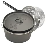 Bayou Classic 7460 8-1/2-Quart Cast-Iron Dutch Oven and Lid with Perforated Aluminum Basket