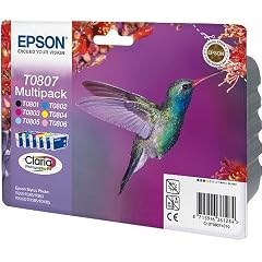 6 x Epson Patronen f�r Epson Stylus Photo PX 810 FW, Multipack (1xBk,1x je Farbe) Druckerpatronen f�r PX810