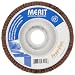 Merit Powerflex Contoured Abrasive Flap Disc, Type 29, Threaded Hole, Aluminum Backing, Zirconia Alumina
