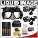 Liquid Image Wide Scuba Series Mid-Size Underwater High Definition Digital Camera Mask HD with (2) LED Torches + 16GB Card + Batteries & Charger + Case + Cleaning Kit