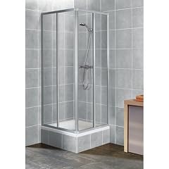 Eckeinstieg �Easy� silberfarben Ausf�hrung 1: klares Sicherheitsglas