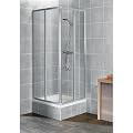 Eckeinstieg �Easy� silberfarben Ausf�hrung 1: klares Sicherheitsglas