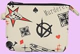 beige small wallet with Murderer-Print